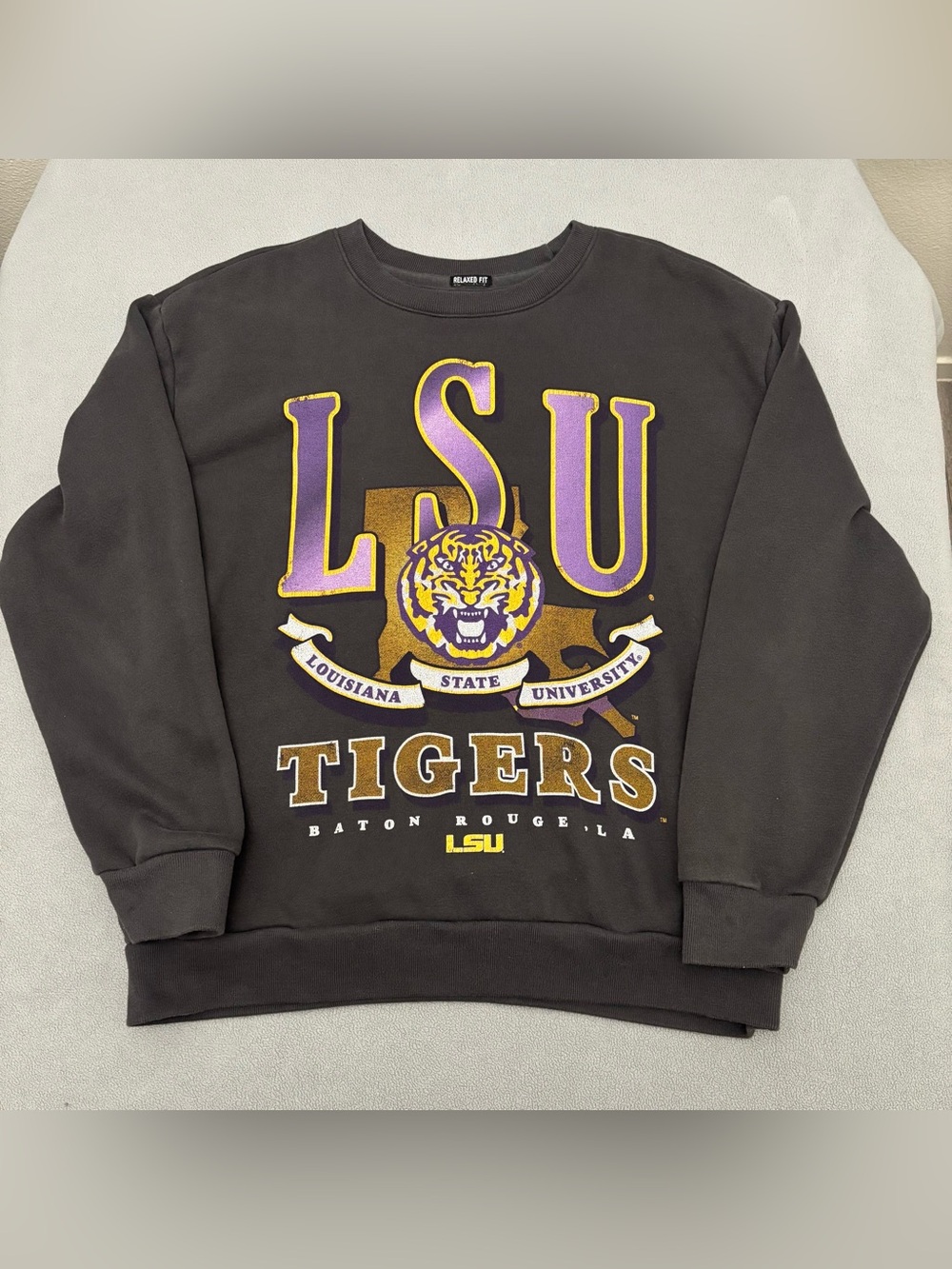 Hollister Co LSU Tigers Black Crewneck Sweatshirt - Louisiana State Universit